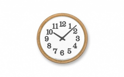 Clock C/ ナチュラル（YK21-17NT）Lemnos 掛け時計[№5616-0672] - 富山