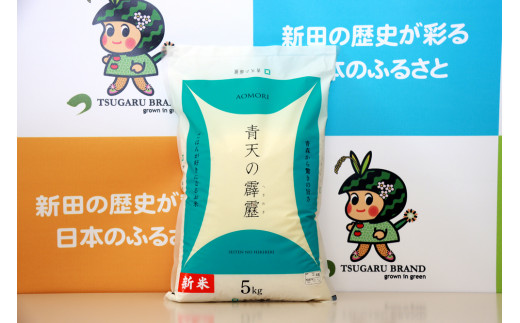 新米] 令和5年産 青森県 つがる市産米 青天の霹靂 5kg (特A 精米