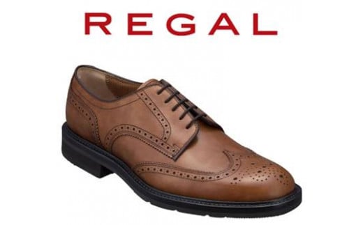 【美品】REGAL ビジネスシューズ 革靴 ウイングチップ 26.5 ブラウン