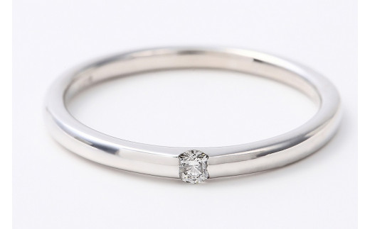 サイズ：10号】K10WG 0.05CT ダイヤモンドリング【R3621DI】 - 山梨 