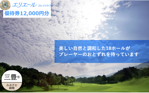 M80-0001_【レターパック】エリエールゴルフクラブ優待券12,000円分
