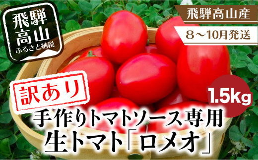 調理用生トマト 調理用トマト パスタ ピザ リゾット トマト ロメオ 訳あり バラ 飛騨高山 Tr3232 岐阜県高山市 ふるさと納税 ふるさとチョイス