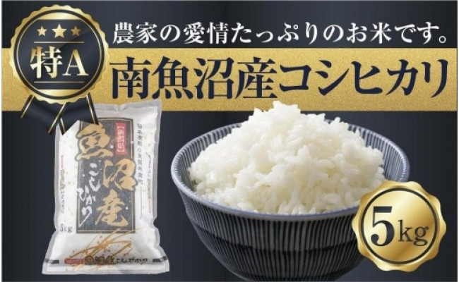新潟県 南魚沼産 コシヒカリ お米 5kg 精米済み（お米の美味しい炊き方 
