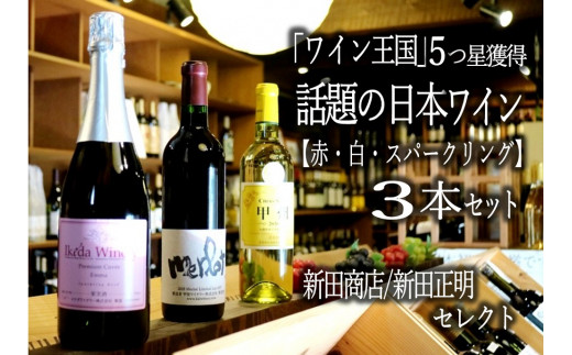 ワイン王国5つ星獲得・話題の日本ワイン3本セット・新田正明セレクト