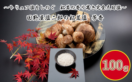 田野屋塩ニ郎 太陽結晶塩100g 抹茶塩50g