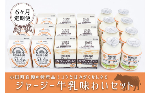 【熊本県小国町】【6ヶ月定期便】小国郷特産のジャージー牛乳味わいセット