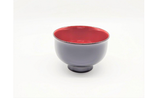 川連漆器 ゆり型汁椀 溜内朱【佐藤豊八商店】[B5804] - 秋田県湯沢市