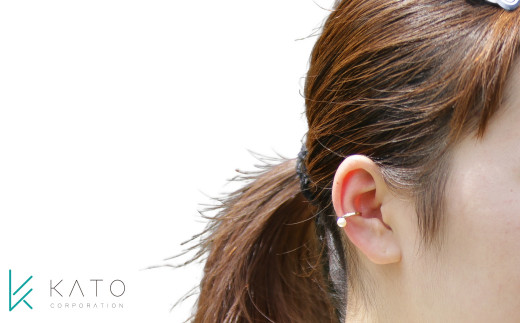 ピアスホールがない方にも！ アコヤ パール ・ イヤーカフ (K18WG  