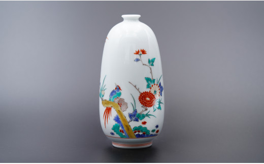 柿右衛門窯作 一輪生（長形）菊鳥文 A140-16 - 佐賀県有田町｜ふるさと