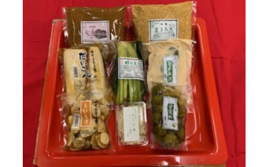 【長野県松本市】信州松本のみそ、漬物詰め合わせ 味噌計2キロと漬物のセット