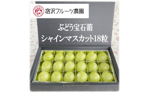 B 171 宿沢フルーツ農園 シャインマスカット18粒 ぶどう宝石箱 山梨県甲州市 ふるさと納税 ふるさとチョイス