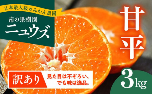 【先行予約受付中】産地直送！愛媛県産甘平 3kg（訳あり）※2024年2月上旬～2月下旬頃に順次発送予定≪柑橘 みかん ギフト≫