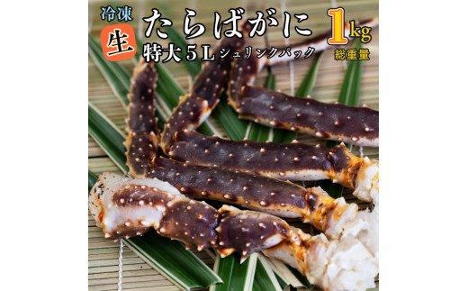 【茨城県大洗町】生たらばがに 0.8kg（総重量 1kg ） 特大 5L シュリンクパック カジマ たらば蟹 タラバガニ たらばがに かに カニ 蟹