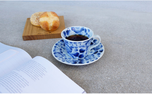 山口洋一工房 辻が花コーヒーc／s 有田焼 食器 器 うつわ カップ