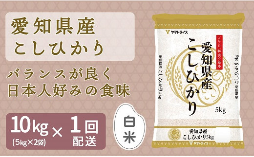 愛知県産コシヒカリ 10kg(5kg×2袋) 安心安全なヤマトライス H074-341