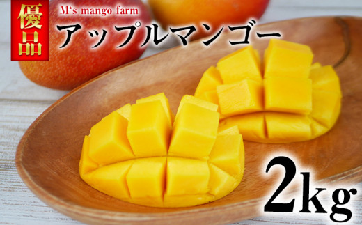 【沖縄県名護市】【沖縄やんばる産】2kg　優品アップルマンゴー （M‘s mango farm）