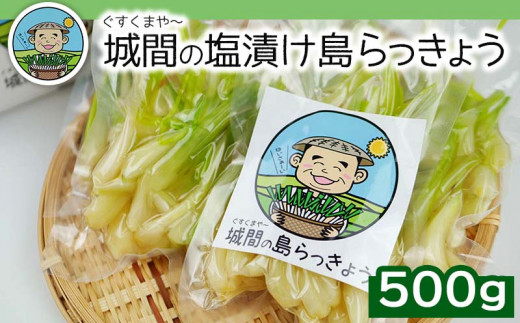 22年発送 城間 ぐすくまや の塩漬け島らっきょう500g 沖縄県宜野座村 ふるさと納税 ふるさとチョイス