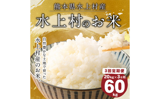 定期便連続3回】水上村のお米 20kg入り 計60kg - 熊本県水上村