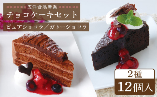 冷凍ケーキ チョコレートケーキ2種計12個セット ピュアショコラ ガトーショコラ 五洋食品産業 Aqd006 福岡県糸島市 ふるさと納税 ふるさとチョイス