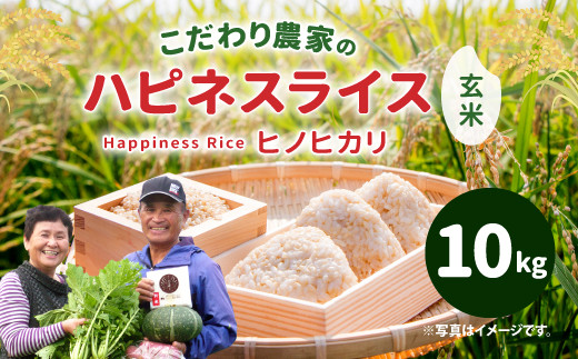 【宮崎県えびの市】【令和3年産】 こだわり農家のハピネスライス 玄米 10kg