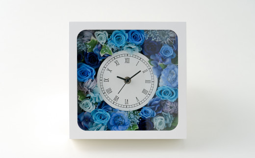 310P7301 プリザーブドフラワー　ブルーの花時計