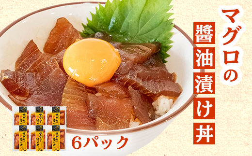 【高知県須崎市】マグロの醤油漬け丼 6パック　TY019
