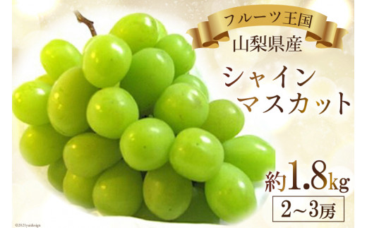 山梨県産 シャインマスカット 約1.8kg 産地直送 フルーツ 果物 / 農業