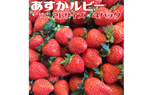 奈良県の高級ブランドいちご  毎年大好評の甘い美味しい苺（レギュラーパック2Lサイズ）（あすかルビー）※発送前に電話連絡あり※2024年1月より順次発送予定※北海道・沖縄県・離島への配送不可