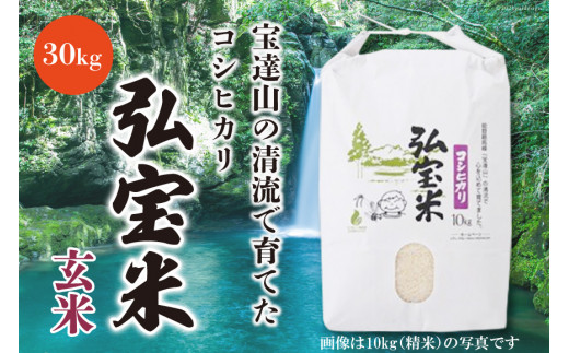 期間限定発送】 米 コシヒカリ 「弘宝米」 玄米 30kg 1袋 [中西農場 石川県 宝達志水町 38600984] お米 こしひかり 美味しい 農家  直送 30キロ 石川 能登 - 石川県宝達志水町｜ふるさとチョイス - ふるさと納税サイト