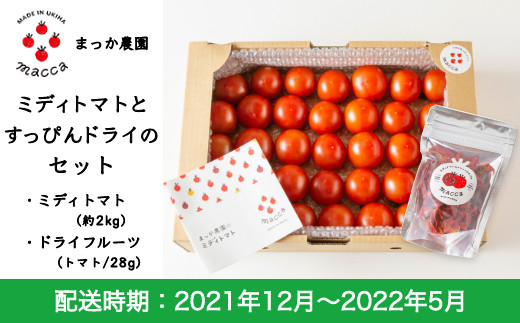 【福岡県うきは市】H342 まっか農園 ミディトマトとすっぴんドライのセット