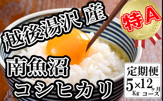 令和5年産【精米5㎏/12回定期便】「越後湯沢産」【湯沢産コシヒカリ】