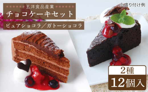 冷凍ケーキ チョコレートケーキ2種計12個セット ピュアショコラ ガトーショコラ 五洋食品産業 Aqd006 福岡県糸島市 ふるさと納税 ふるさとチョイス