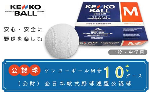 N02022（公財）全日本軟式野球連盟公認球 ケンコーボールＪ号（1ダース 