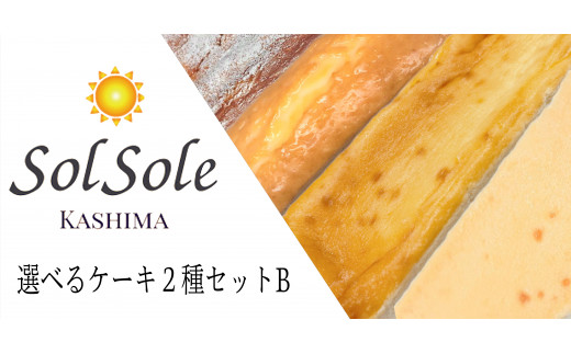 【茨城県鹿嶋市】KBM-6　Sol soleの選べるケーキ2種セットB　無添加　 スイーツ デザート 鹿嶋市　ケーキ 送料無料