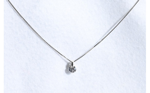 PT999/PT クロス ダイヤモンド ネックレス 0.03CT-