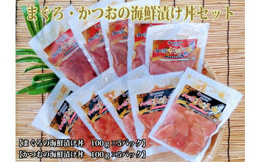 まぐろ かつおの海鮮漬け丼セット100g 10パック 山川町漁協 鹿児島県指宿市 ふるさと納税 ふるさとチョイス