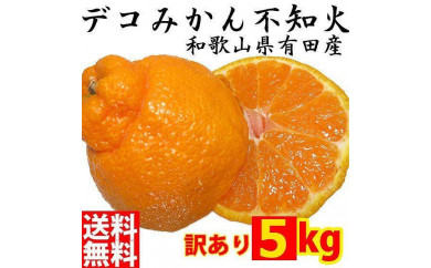 【和歌山県有田川町】不知火(しらぬい) オレンジ みかん ＜デコポンと同品種＞ 家庭用 5kg