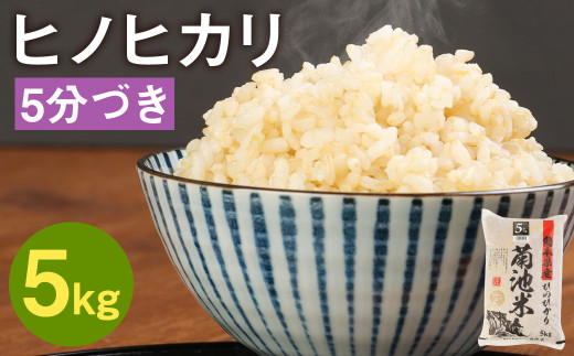 熊本県菊池産 ヒノヒカリ 5kg 5分づき米 お米 分づき米 令和4年産