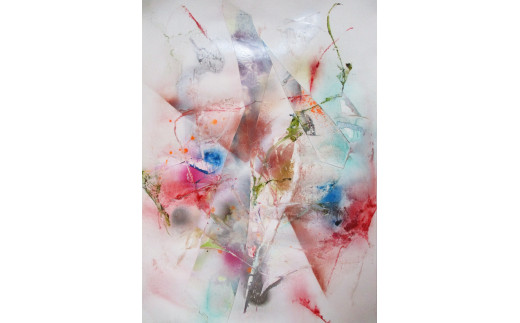 蜂蜜工場「絵画原画」 （日本画/原画《バラとみつばち》 絵画
