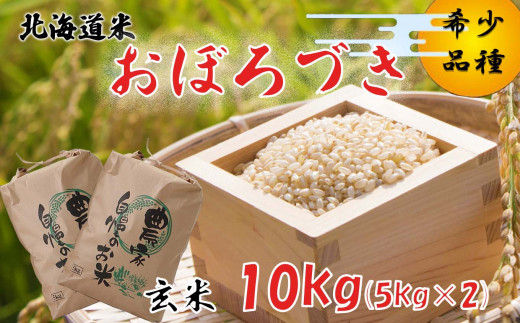 北海道産 希少米 令和5年度米 おぼろづき 玄米 計 10kg ( 5kg × 2袋