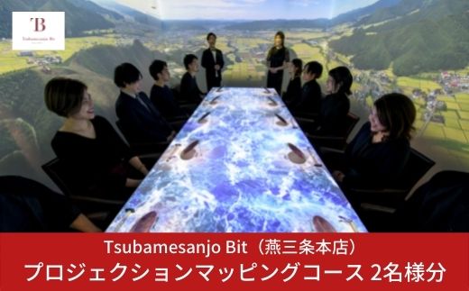 Tsubamesanjo Bit 燕三条本店 プロジェクションマッピングコース2名様