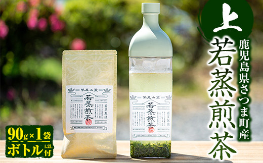 s113 紫尾山麓若蒸煎茶(上)水出しセット(上煎茶90g・フィルターイン