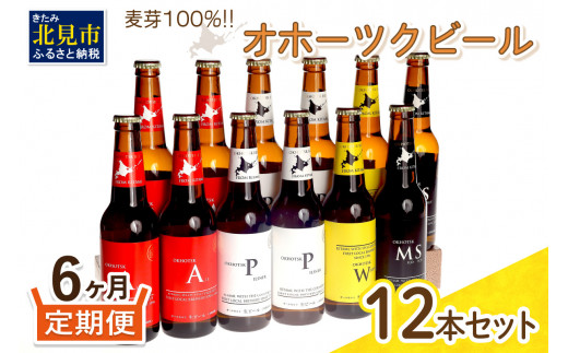 【北海道北見市】【J26-001】【6ヶ月定期便】オホーツクビール12本