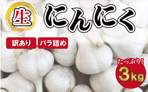 訳あり 国産 にんにく ニンニク 薬味 生にんにく ３kg