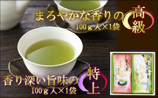 A8-007】松浦茶セット(特上100g×1 高級100g×1) 松浦茶 深蒸し茶