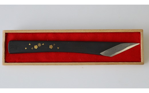28-283 小山本手打刃物（熊本県伝統的工芸品） 肥後象嵌切り出しナイフ