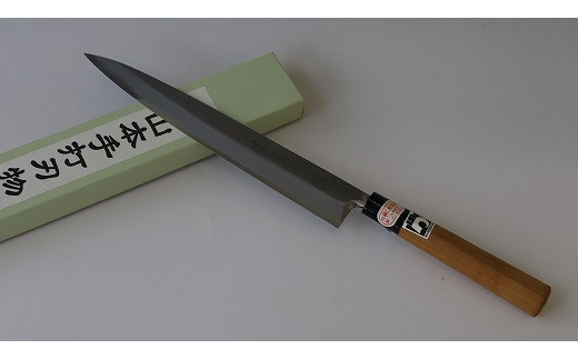 28-303 小山本手打刃物 左利き用 刺身包丁 8寸 【熊本県伝統的工芸品 