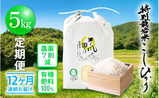 有機減農薬栽培　新米コシヒカリ福井県産の令和５年産　玄米10kg　 管理番号3