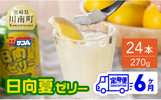 6ヶ月 定期便 】サンA 日向夏ゼリー 缶（270g×24本）【 全6回 飲料 ...