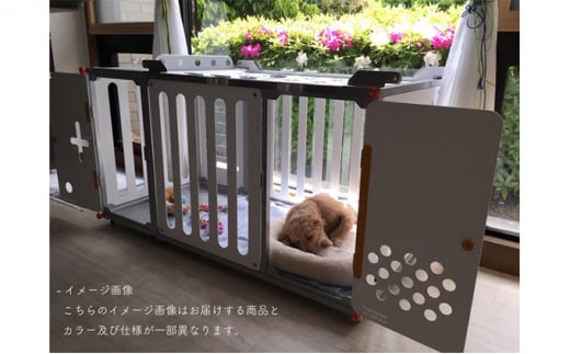 №5903-0200]プレミアム アルミ ケージ 126cm幅 （ブラック） 犬 中型犬